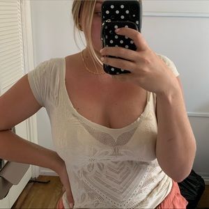 Free People lace comfy shirt